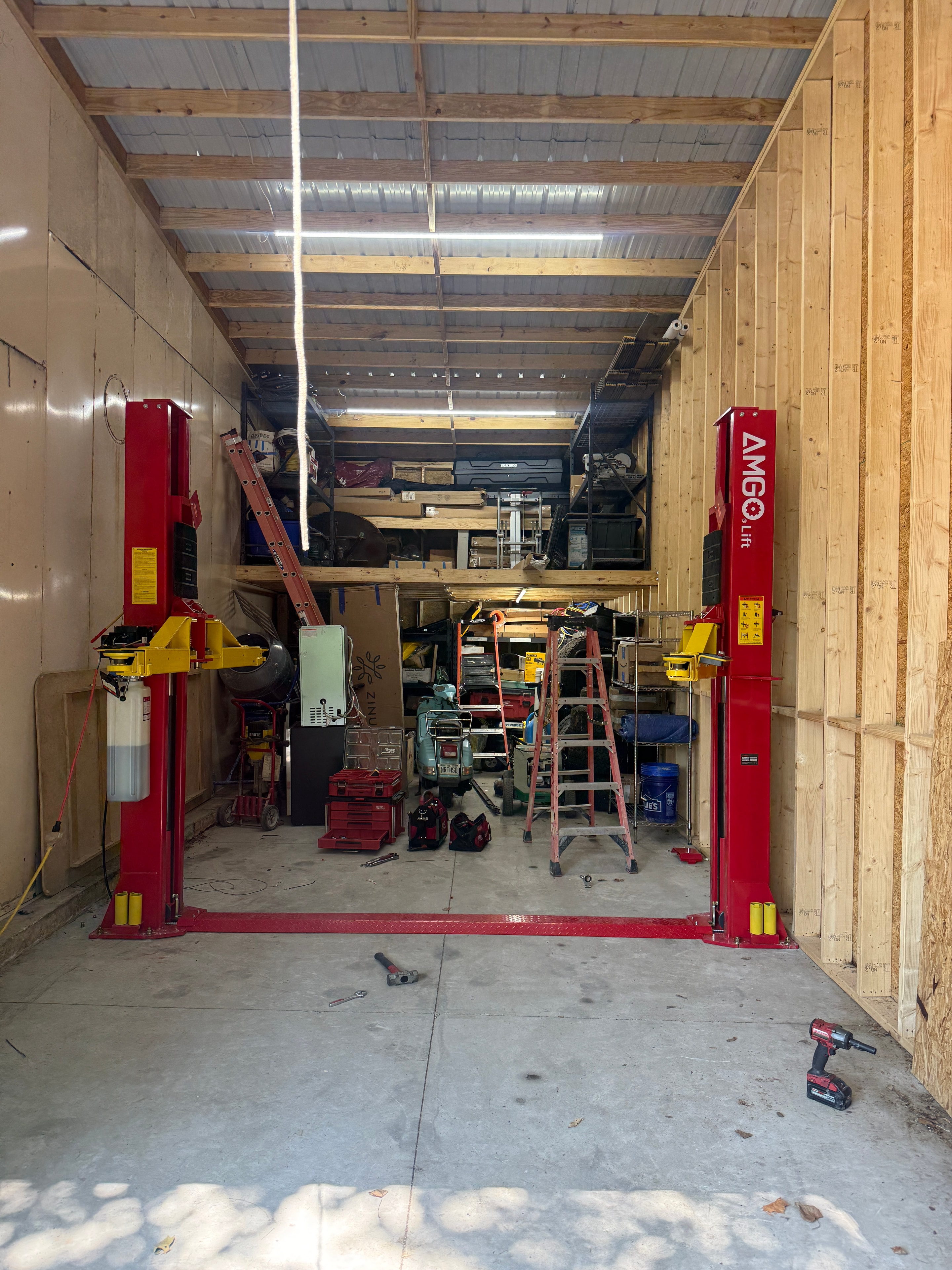 Client-supplied lift installed by The Car Lift Guys